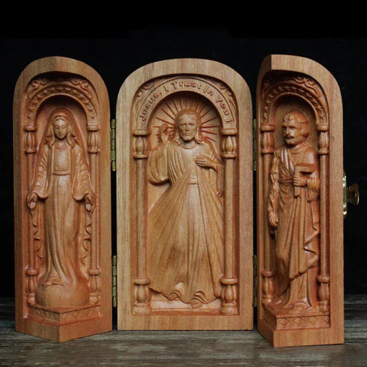 Solid Wood Christian Prayer Decoration
