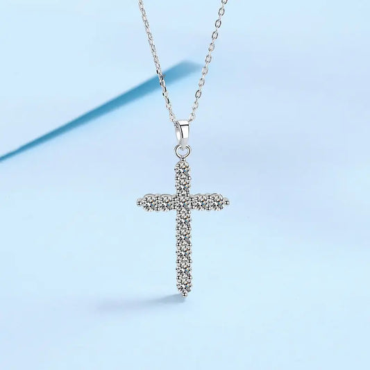 Moissanite Diamond Cross Necklace